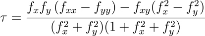 معادلة الالتواء الجيوديسي للكونتور