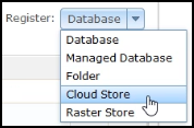 أضف المخزن السحابي عبر ArcGIS Server Manager.