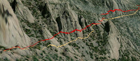 مساران مقترحان للمشي لمسافات طويلة على سفح الجبل