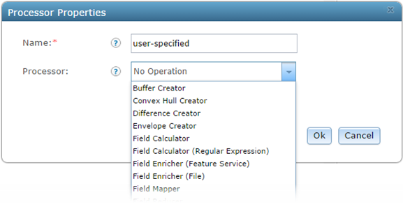 Processor Properties dialog box showing available processors