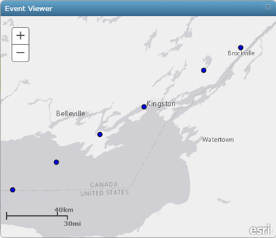 GeoEvents viewed in Event Viewer