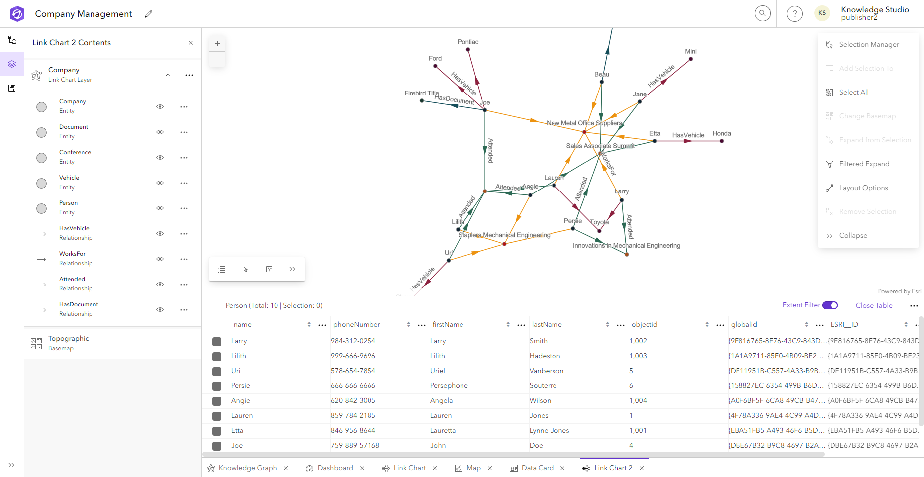Verbindungsdiagramm mit geöffneter Tabelle Verbindungsdiagramm mit geöffneter Tabelle