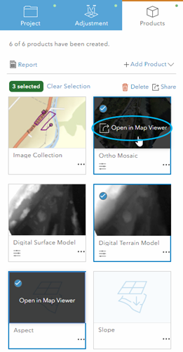 Bereich "Produkte" in Ortho Maker mit Option zum Öffnen und Laden von Produkten in Web