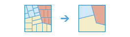 Workflow-Diagramm des Werkzeugs "Grenzen zusammenführen"