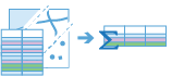 Workflow-Diagramm des Werkzeugs "Attribute zusammenfassen"