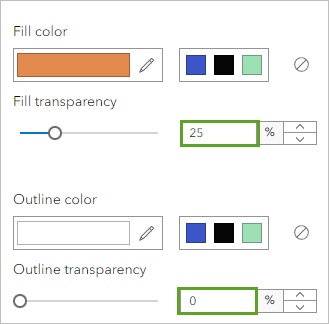 Einstellungen "Transparenz"