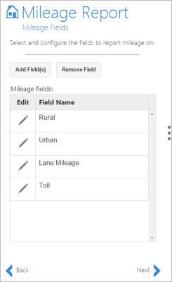 Four mileage fields are added