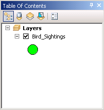 Einrichten der Symbologie für den Layer "Bird_Sightings"