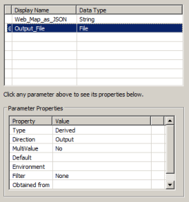 Eigenschaften des Parameters "Output_File parameter"