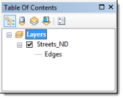 Netzwerk-Dataset-Layer im Inhaltsverzeichnis