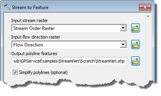 Parameter von "Wasserlauf in Feature"