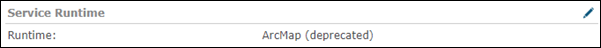 Abschnitt "Service-Runtime" auf der Registerkarte "Allgemein" beim Bearbeiten eines Kartenservice in ArcGIS Server Manager