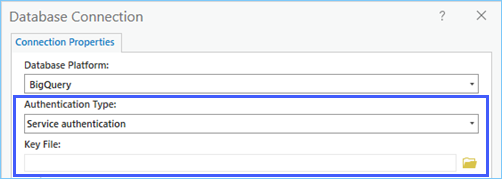 Serviceauthentifizierung zum Herstellen der Verbindung zu BigQuery