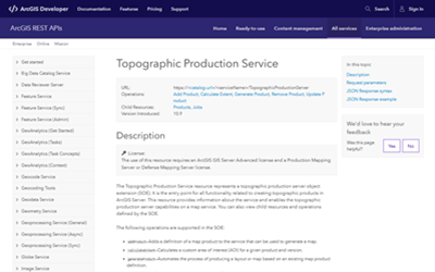 API REST de servicios de ArcGIS