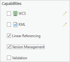 Linear Referencing and Version Management capabilities