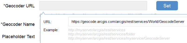 Set geocoder URL