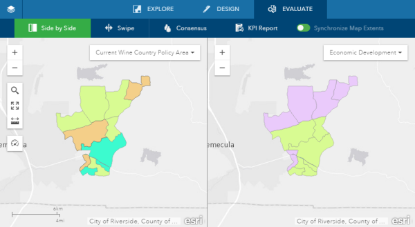 Compare two scenarios side by side