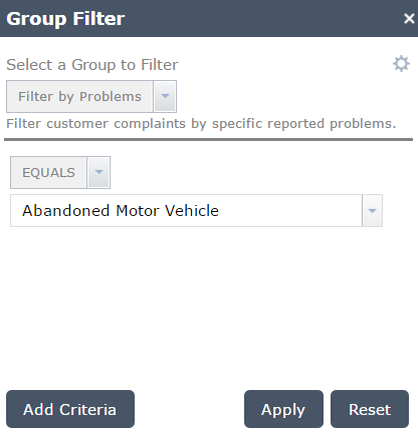 Apply a predefined filter set