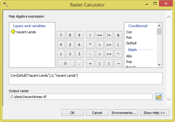 Raster Calculator expression to remove NoData values