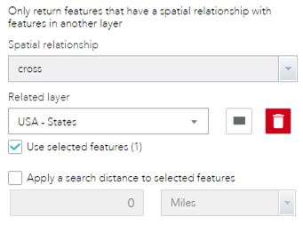 Has spatial relationship with features in another layer