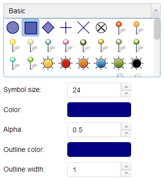 Basic point symbol editor