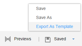 Export As Template button