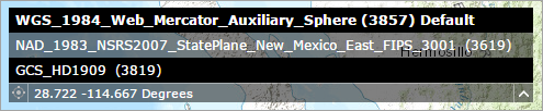 Choose another coordinate system on the list