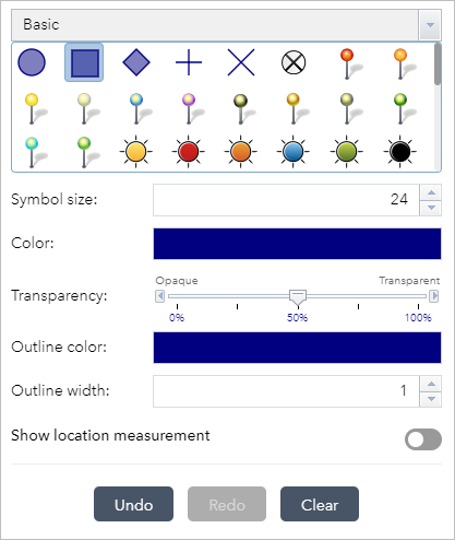 Basic point symbol editor