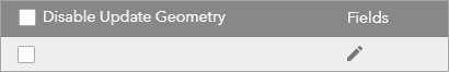 Geometry update and fields options
