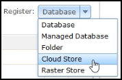 Add the cloud store using ArcGIS Server Manager.