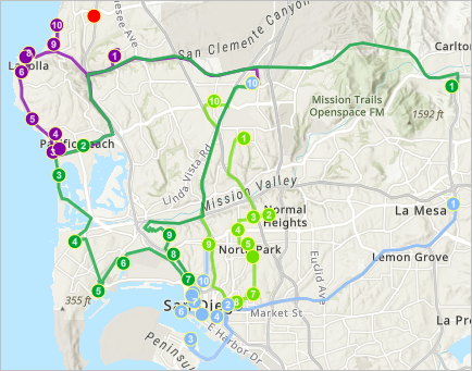 Planned routes for restaurant inspectors