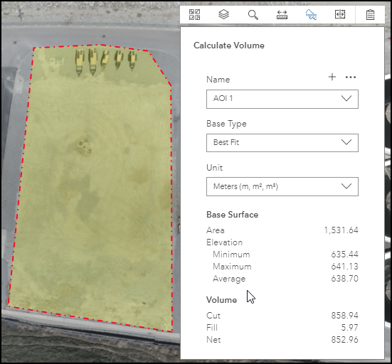 Perform cut-and-fill volume calculation—Portal for ArcGIS ...