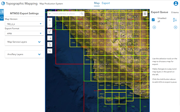 Die App "Map Production System"