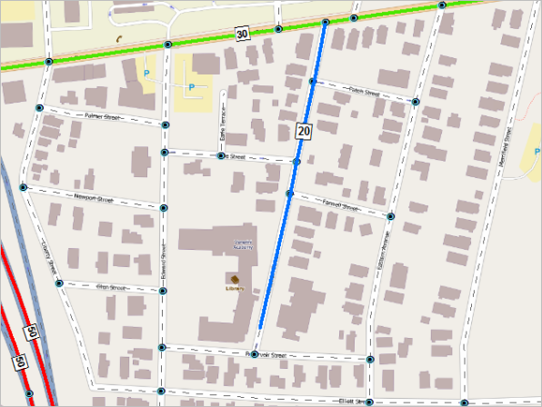New events added to a route by providing length from a referent offset location.