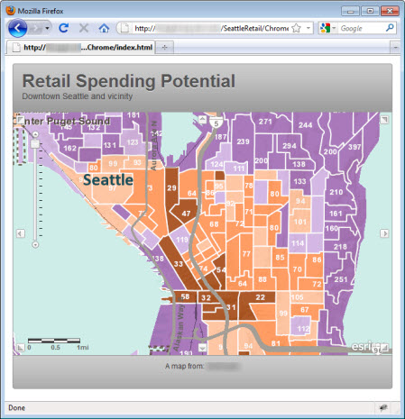 Application built from an ArcGIS.com template