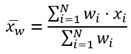 Weighted mean equation