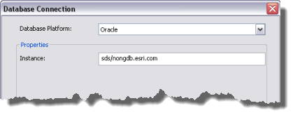 Data source example for Oracle direct connect database connection