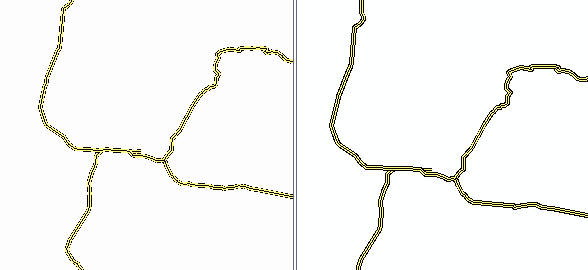 Line aliasing in ArcMap and in the map service
