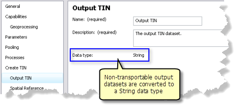 Non-transportable output is converted to a string