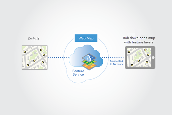 Connect to the map from the mobile app to download it.