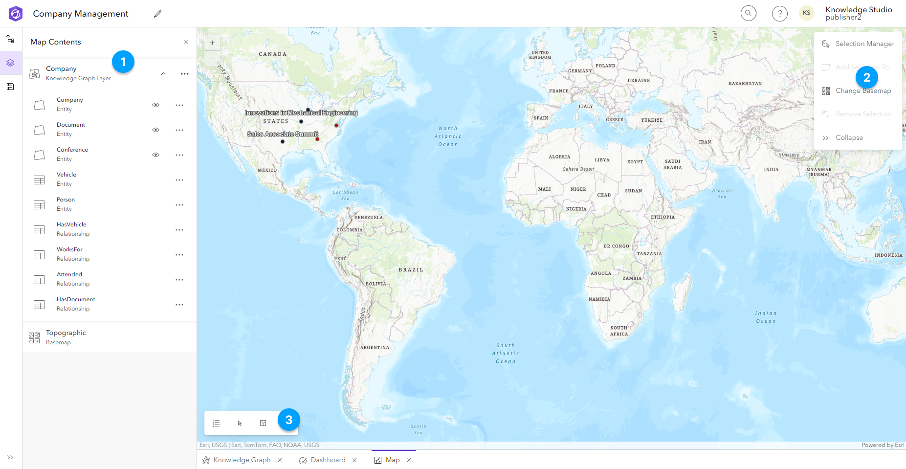 Diagrama de vista de mapa