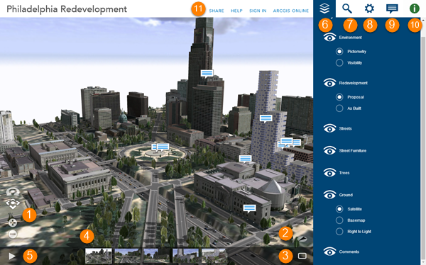 Visor web de CityEngine