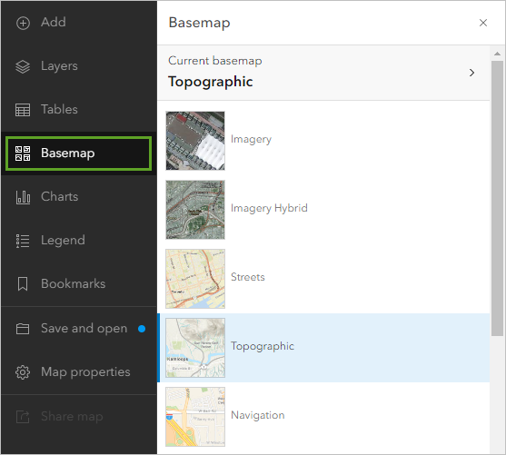 Panel Mapa base