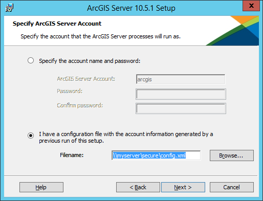 Importar un archivo de configuración del servidor