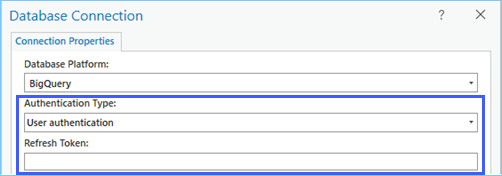 Autenticación de usuario para conectar con BigQuery