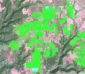 Combinaison de canaux Landsat 7,4,3 Combinaison de canaux Landsat 7,4,3