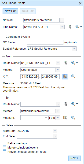 Choosing X and Y coordinates