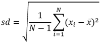 Equation de l'écart type