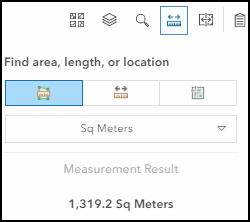 Utilisez l’outil de mesure pour rechercher un emplacement ou mesurer une surface ou une longueur.