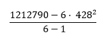 Variance de points